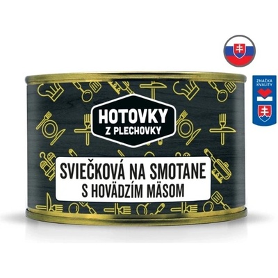 Hotovky z plechovky Svíčková na smetaně s hovězím masem 400 g