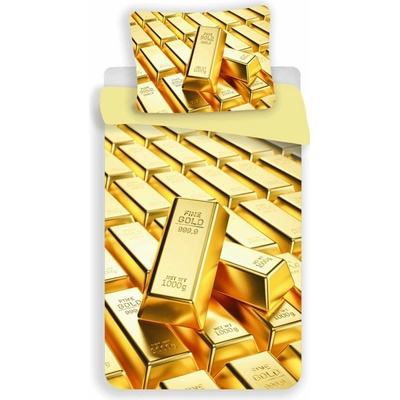 Textilomanie 3D obliečky z mikrovlákna GOLD žlté 70x90 140x200
