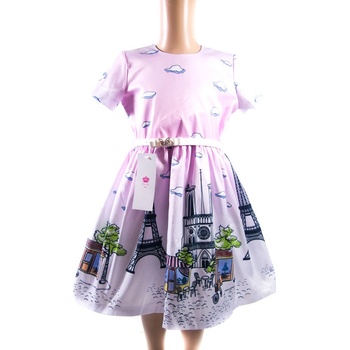 Detské šaty Paríž svetlofialová