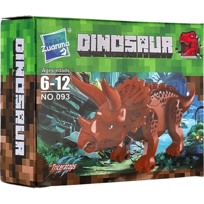Teddies Stavebnica dinosaurus plast hnedý
