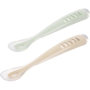 Beaba Silicone Spoon Set лъжичка с калъфка Clay 4m+ 2 бр