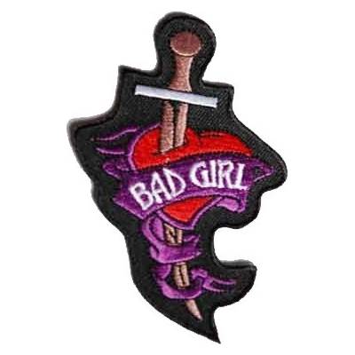 Nášivka Bad Girl 9 x 6 cm