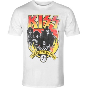 NNM мъжка тениска Kiss - Hotter Than Hell - бяла - 50788400