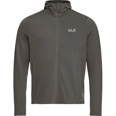 Jack Wolfskin Мъжко поларено яке Jack Wolfskin Litestride Hooded Fullzip Fleece jacket - Flint - размер M (005-7008-0412)