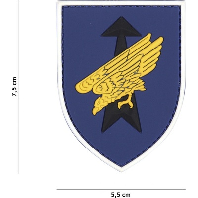 Gumová nášivka 101 Inc znak German Special Forces - modrá