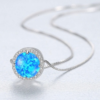 Silenti Jewelry Сребърно колие "Надмощие" - Син