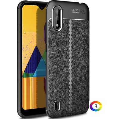 Samsung Galaxy M01 Удароустойчив Litchi Skin Калъф и Протектор