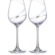 Diamante sklenice na bílé víno Atlantis s kamínky Swarovski 2 x 400 ml