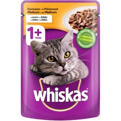Whiskas с пилешко месо в желе 85гр