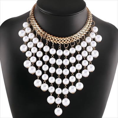 HARAHU Колие qp-38837 - Бяла / Златна kp38837 (qp-38837)