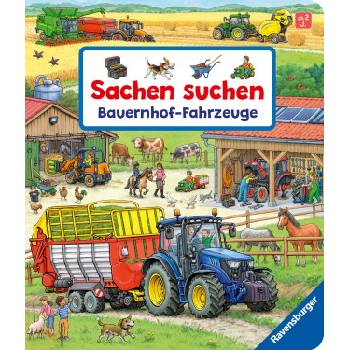 Sachen suchen: Bauernhof-Fahrzeuge, Pappbilderbuch mit Traktor, Mähdrescher und vielem mehr. Für Fahrzeugfans ab 2 Jahren