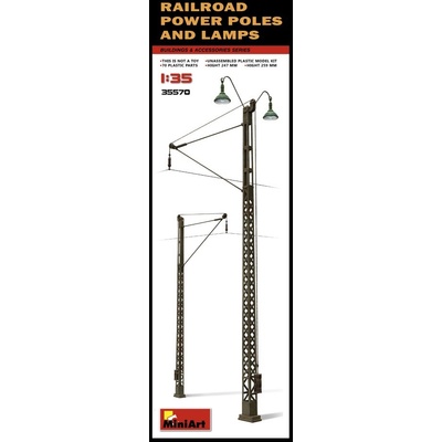 MiniArt Railroad Power Poles & Lamps 1:35