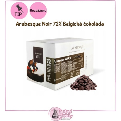 Arabesque Noir hořká 72%, 500 g
