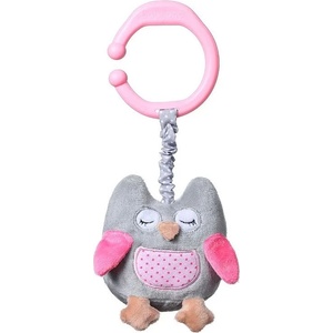 BabyOno Плюшена сова с вибрация Babyono - София, розова (5901435409480-розов)