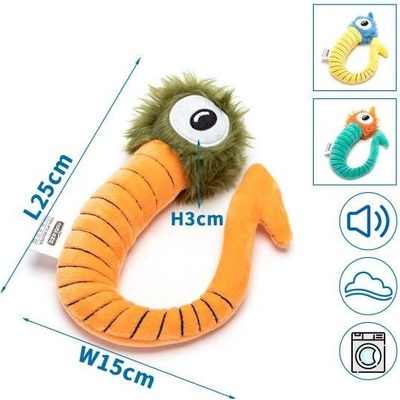 Nobleza plyšová little worm 25 cm žlutá