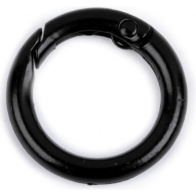 Karabina kulatá na kabelky / kroužek na klíče Ø16 mm - 2ks Barva: černá – Zbozi.Blesk.cz