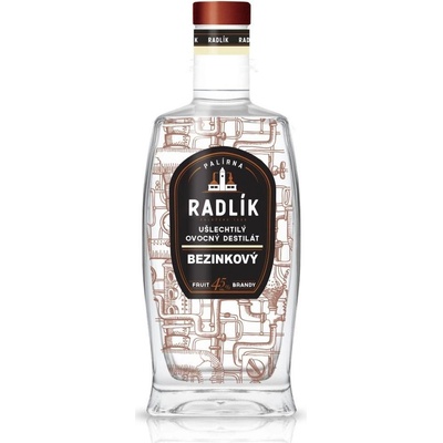 Palírna Radlík Bezinkovice 45% 0,5 l (holá láhev)