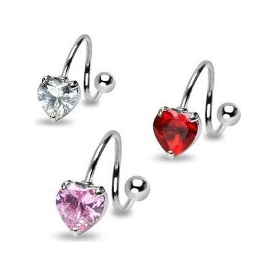 Šperky4U piercing spirála srdíčko SP01021-R