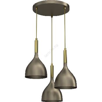 Luminex Пендел NOAK 3xE27/15W/230V месинг/златист (LU4004)