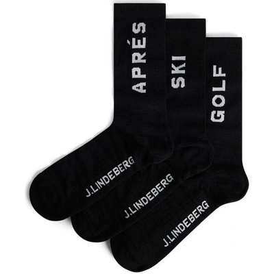 J. Lindeberg Miles Sock 3 ks čierne