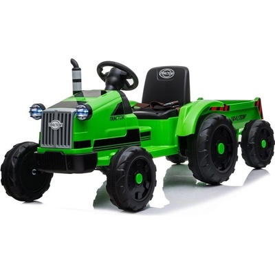 Mamido elektrický traktor s vlečkou T1 zelená