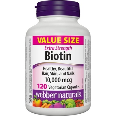 Webber Naturals Биотин Extra Strength 10000 g 120 V капсули | Webber Naturals (3908 WN)