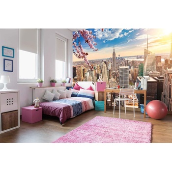 DIMEX ART s. r. o Самозалепваща се флизелинова фототапета манхатън при залез слънце 375 x 250 см