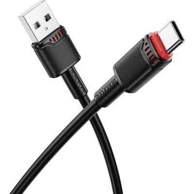 BOROFONE Кабел за данни / зареждане - Borofone (BX110 Beneficio Series) - USB към Type-C, Premium Line, 3A, 1m - Черен