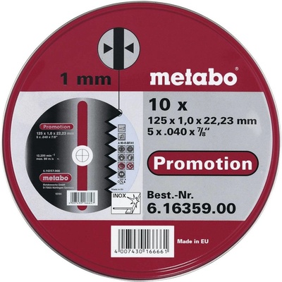 Metabo Rezný kotúč rovný 125 mm 616359000 10 ks