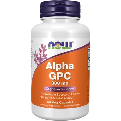 NOW NOW Alpha GPC 300 mg, 60 Veg Capsules