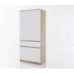 Bogdan Furniture G Гардероб Мебели Богдан модел Clasic lux 932, Бяло гладко с Дъб суров К105, двукрилен - memo