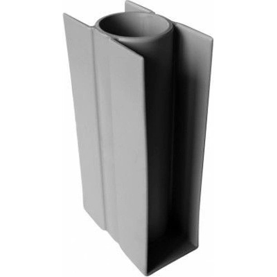 Šroubek s.r.o. Držák podhrabové desky průběžný, výška 30 cm, pro sloupek 48 mm, PVC šedý