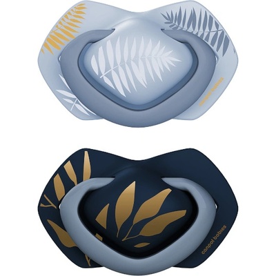 Canpol babies Силиконови залъгалки със симетрична форма Canpol - Gold, 0-6 m, 2 броя, Сини (22/664_blu)