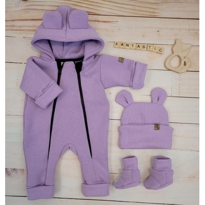 Oteplený dětský overal bez šlapek s kapucí čepička – Zboží Dáma