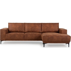 Scandic Кафяв ъглов диван от изкуствена кожа (десен ъгъл) Copenhagen - Scandic (14500SN PRESTON 24)
