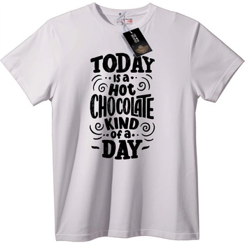 NOONEBRAND Тениска Ден на топъл шоколад - 7XL, White