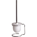 Bemeta design Omega - WC štětka, miska sklo, na postavení, bílý kartáč 104113102