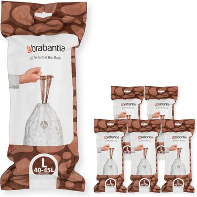 Brabantia Торби за боклук L PERFECTFIT 40-45 л, 120 бр. , Brabantia (BRAB138669)