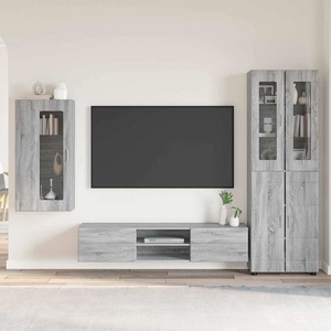 vidaXL Комплект ТВ шкаф FLORIN 3 бр. 150 x 39 x 30 cm Сив Сонома (3397970)