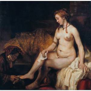 Grafika Art Puzzle - Puzzle Rembrandt - Bathsheba at Her Bath, 1654 1000 - 1 000 piese