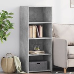 vidaXL Висок шкаф, бетонно сив, 50x41x124 см, инженерно дърво (846400)