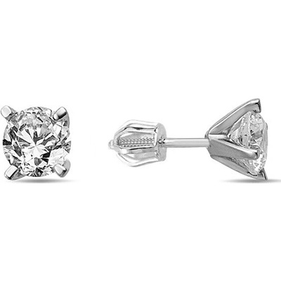 Lillian Vassago Zlatá náušnica zdobená zirkónom 3,5 mm, LLV98-GER166Š/01 Biela