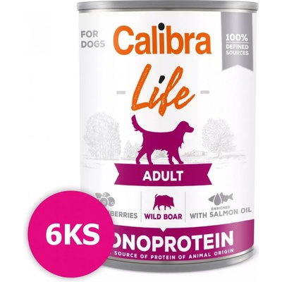 Calibra Dog Life Adult Wild Boar with Cranberries 6 x 400 g