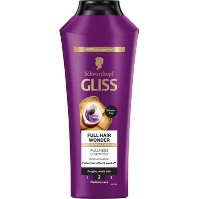 Schwarzkopf Gliss Full Hair Wonder regenerační šampon pro oslabené vlasy 400 ml