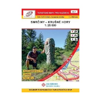 Via Czechia - Severní stezka - soubor map 1:25 000 - Smrčiny - Krušné hory S1-7, 0-259 km - Geodézie On Line