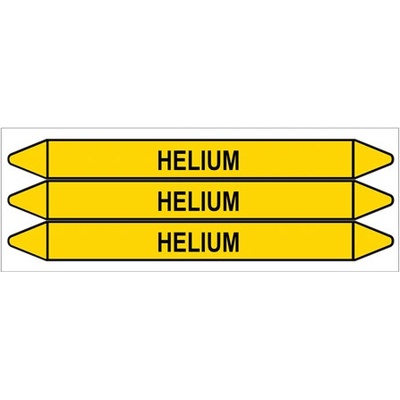 Značení potrubí, helium,3 ks, 355 × 37 mm PZ 007660
