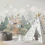 Art Gift Decor Детски фототапет горска приказка с планини и дървета