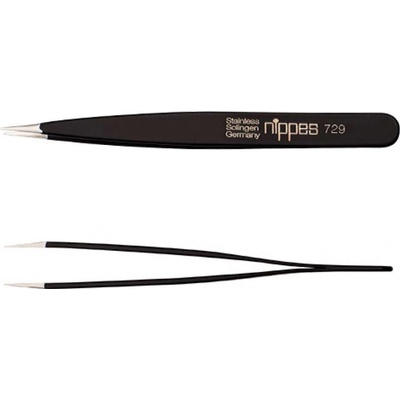 Nippes Solingen Pinzeta špičatá, lakovaná, černá, nerez 9,5 cm – Zboží Dáma