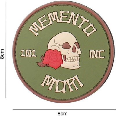 Gumová nášivka 101 Inc Memento Mori - multicam