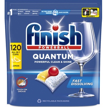 Finish Quantum All in 1 kapsle do myčky nádobí Lemon Sparkle 120 ks
